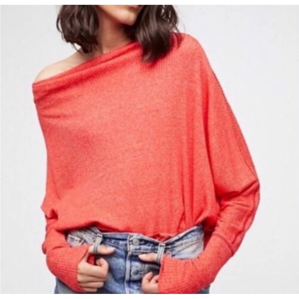 Free People We The Free Londontown Thermal Top XS Burnt Orange Dolman